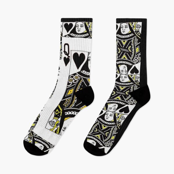 Item preview, BLACK QUEEN OF HEARTS BLACK PATTERN ART designed and sold by sharlesart.