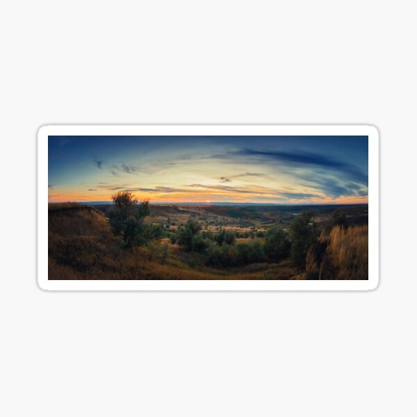 Item preview, autumn sunset over hills designed and sold by psychoshadow.