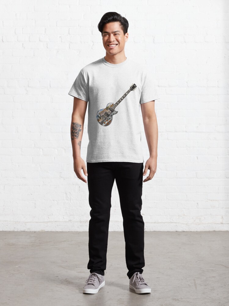Thumbnail 3 of 7, Classic T-Shirt, Winslow Arizona Route 66 Guitar at 45 Degree Angle designed and sold by Warren Paul Harris.