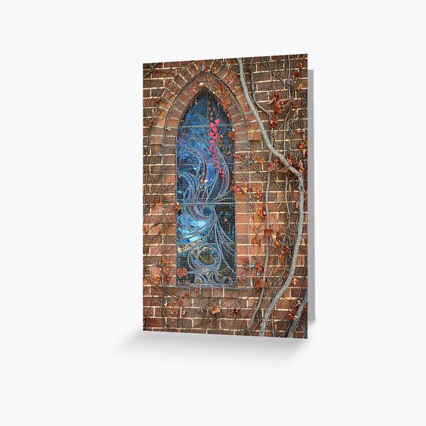 Gostwyck Chapel Window - Autumn Greeting Card