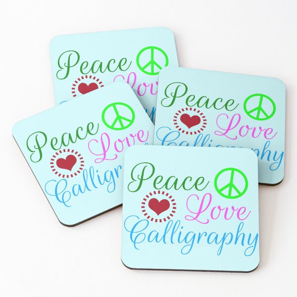 Item preview, Peace Love Calligraphy designed and sold by Epic Love Designs.
