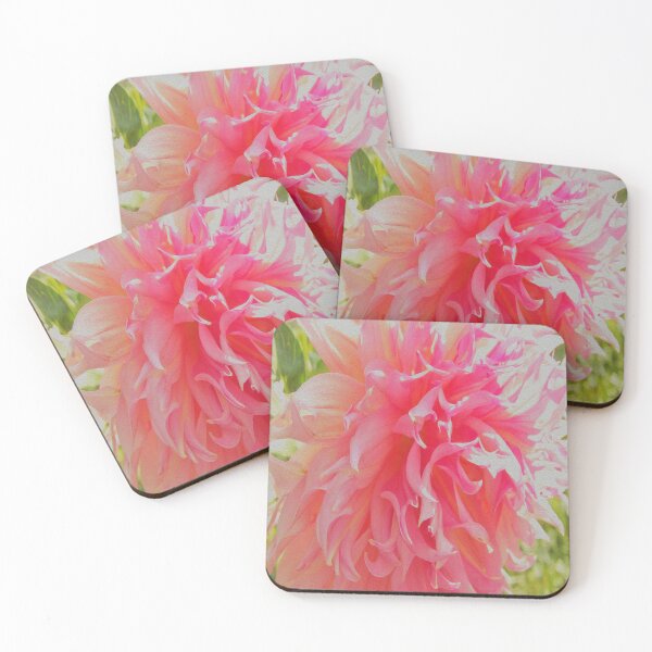 Item preview, Elegant Coral and Pink Decorative Dahlia designed and sold by myrubiogarden.