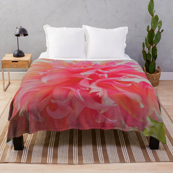 Item preview, Elegant Coral and Pink Decorative Dahlia designed and sold by myrubiogarden.