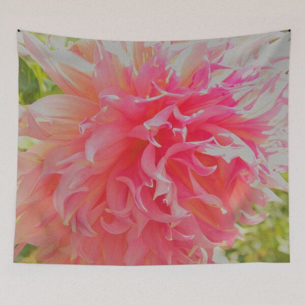 Item preview, Elegant Coral and Pink Decorative Dahlia designed and sold by myrubiogarden.