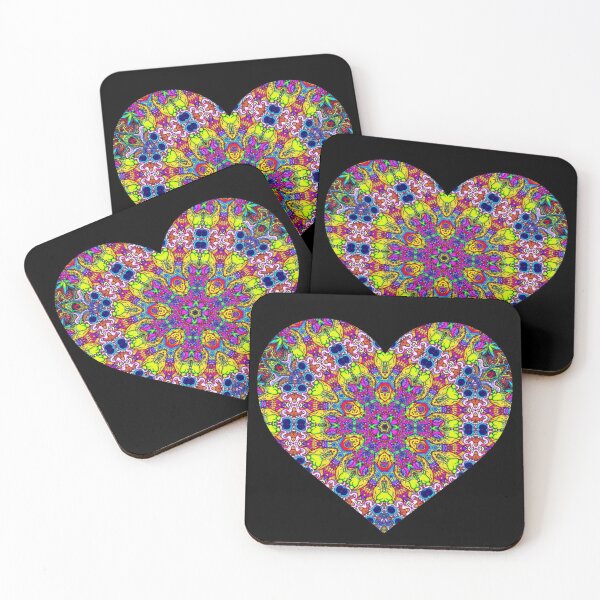 Item preview, Cosmic Wonderland Shroom Fest Blacklight Rave Heart designed and sold by willybadu.