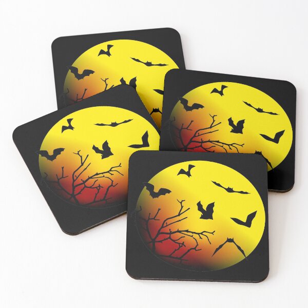 Item preview, Halloween field mice and full moon designed and sold by claudiasartwork.