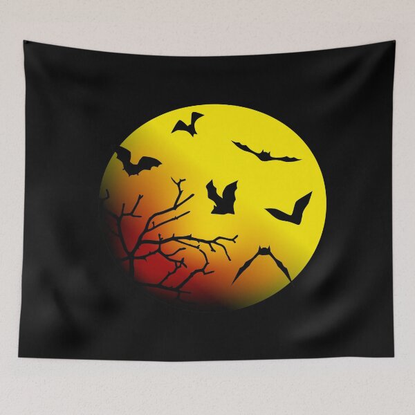 Artikelvorschau, Halloween Feldermäuse und Vollmond entworfen und verkauft von claudiasartwork.