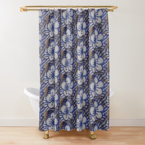 Blue Bloom Shower Curtain