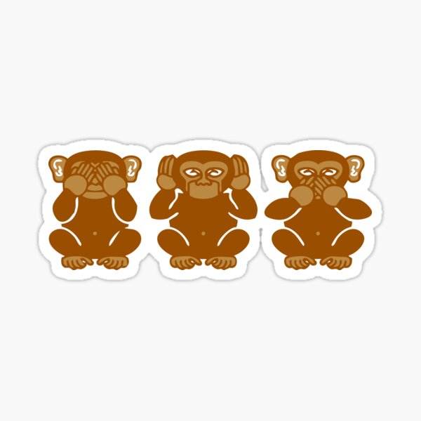 Pack of 10 Luggage Tags TG019921 'Three Wise Monkeys' Gift 