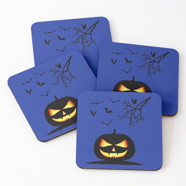 Item preview, Wicked Halloween pumpkin and bats designed and sold by claudiasartwork.