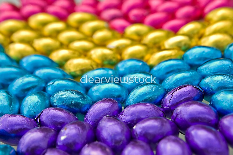 "Coloured Chocolate Egg Collection" by clearviewstock Redbubble