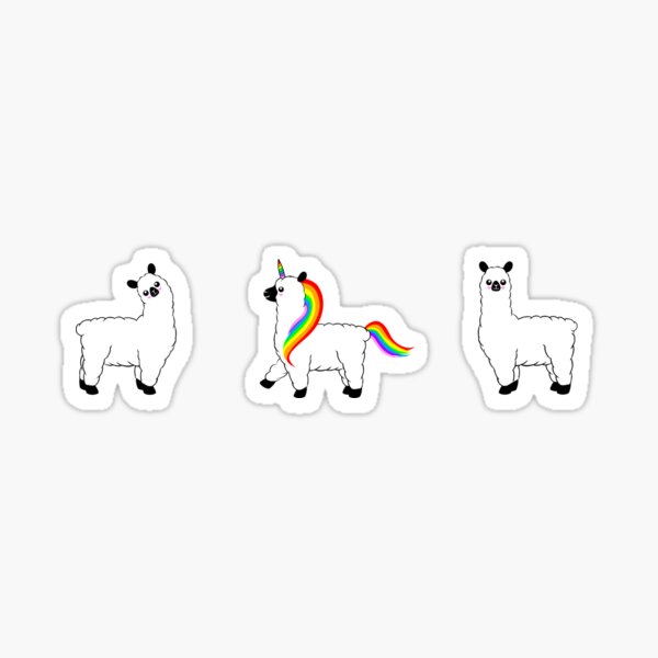 Llamacorn and Llamas Sticker