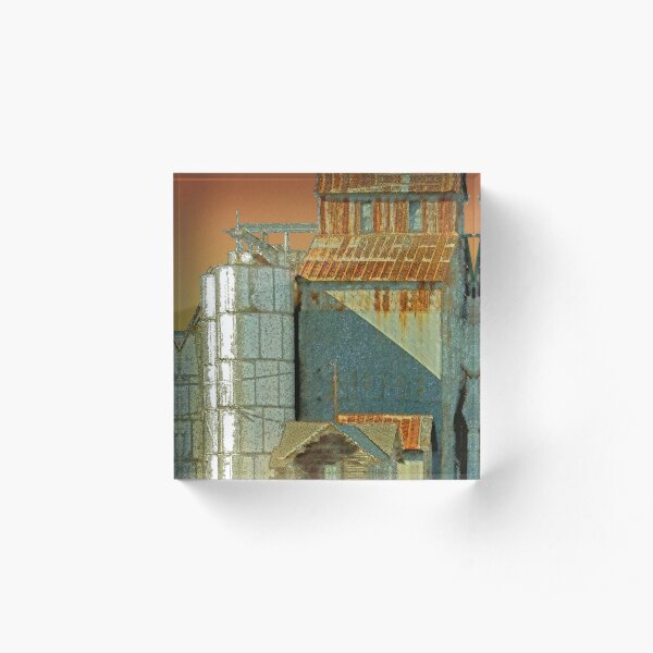 Grain Mill Acrylic Block