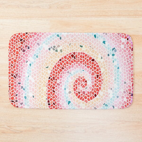 Item preview, Pink background wave mosaic tile pattern designed and sold by by-jwp.