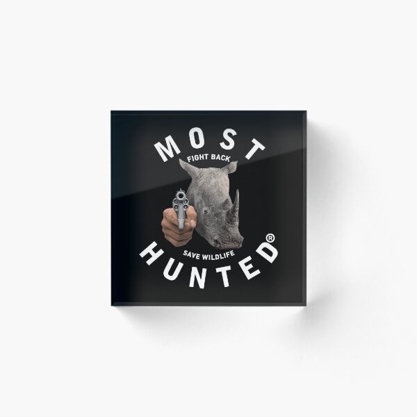 Item preview, MOST HUNTED REAL RHINO HEAD SAVE WILDLIFE STATEMENT designed and sold by MOSTHUNTED.