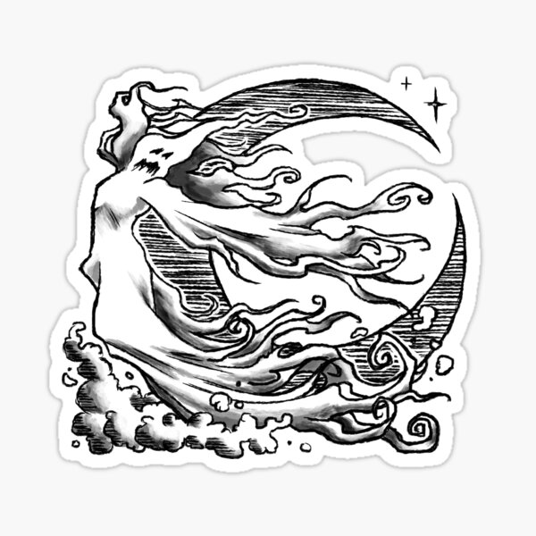 Covens "Halloween Ghost" Tattoo Design Sticker