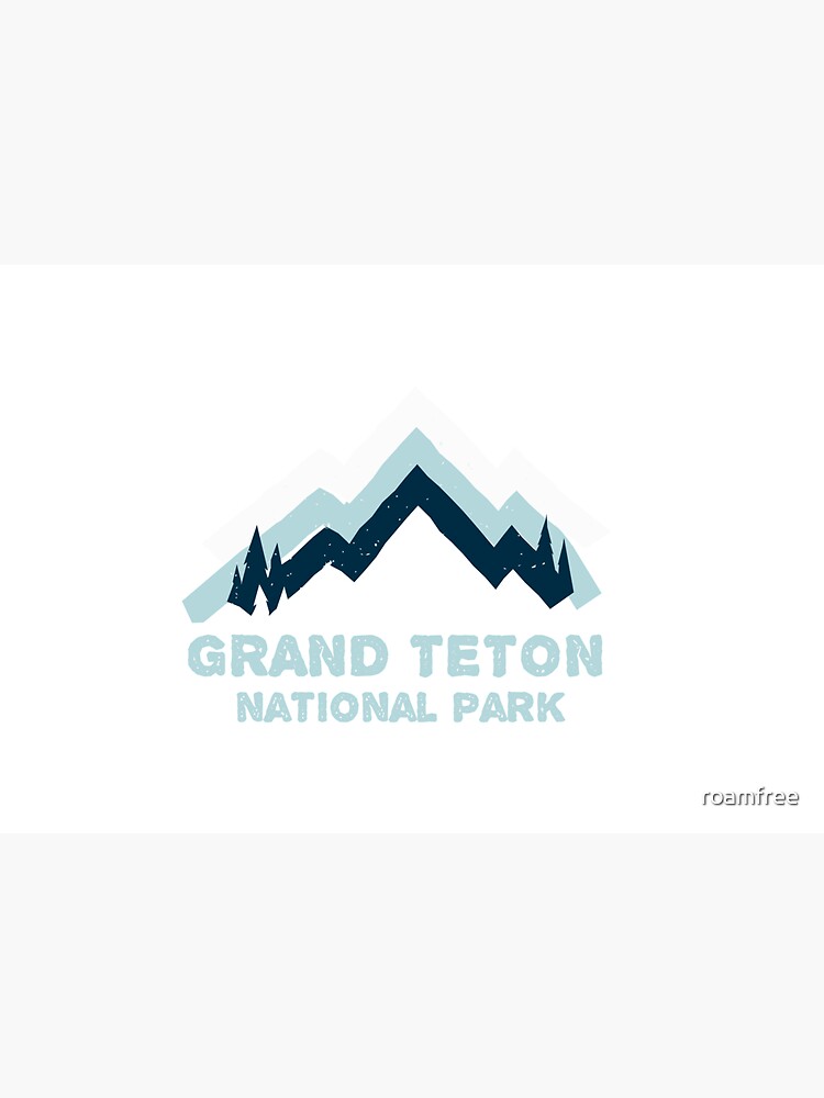 Grand Teton National Park Retro Mountain Sticker by roamfree