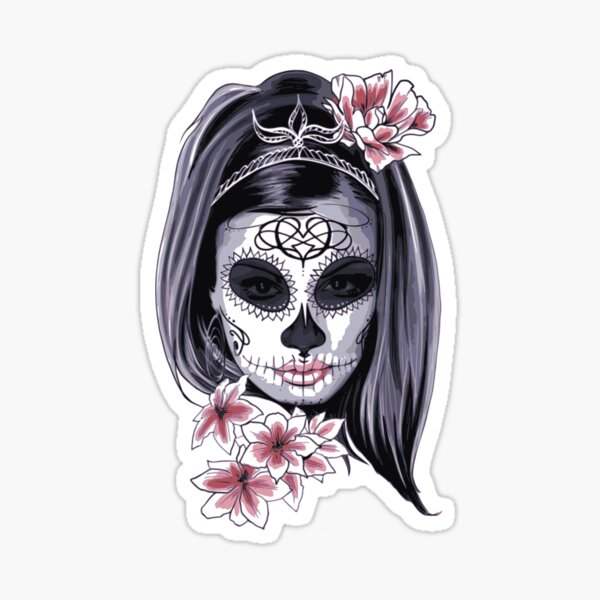 tête de mort skull sticker logo 3 rouge