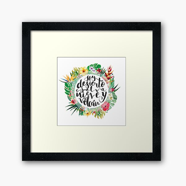 Desierto, selva, nieve y volcán - Venezuela Framed Art Print