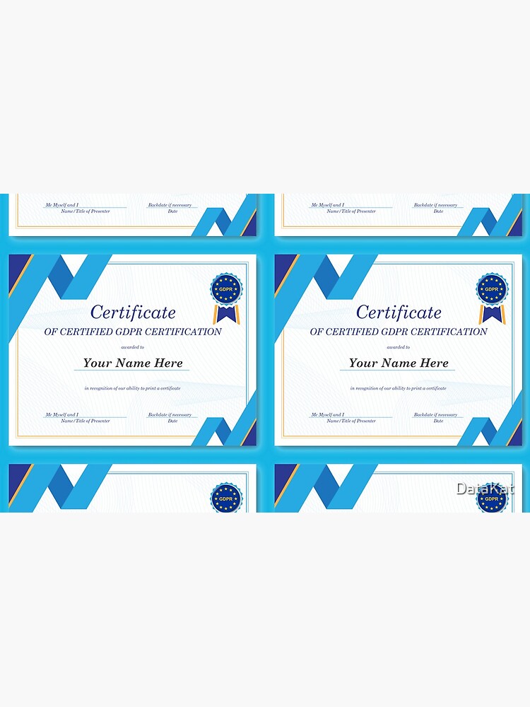 Thumbnail 6 of 6, Coffee Mug, Certificate of Certified GDPR Certification designed and sold by DataKat.