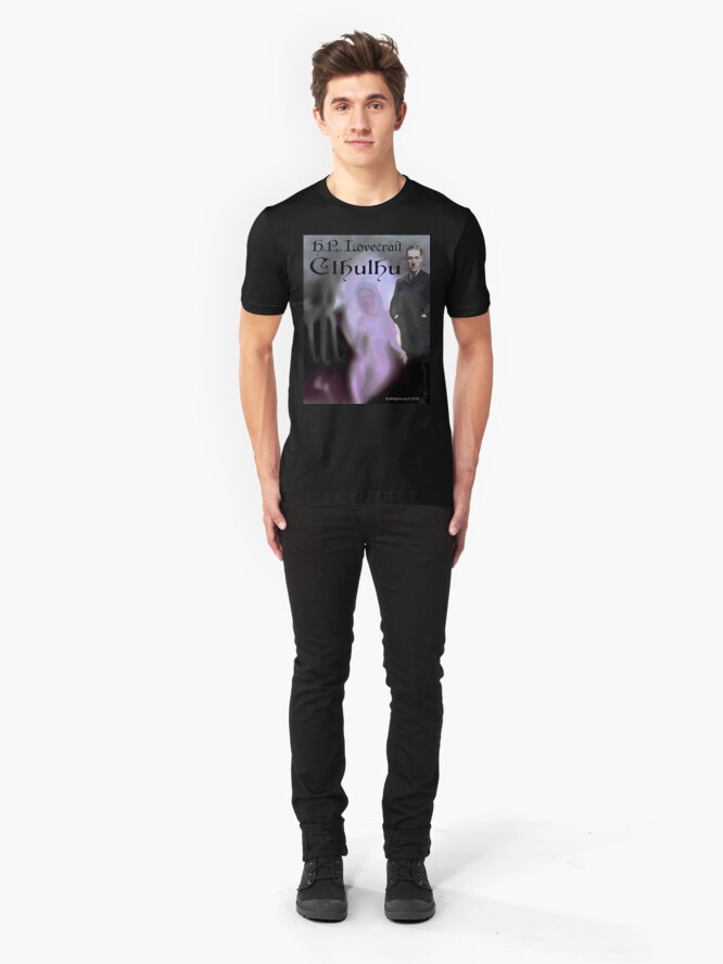 Alternate view of H.P. Lovecraft Cthulhu Slim Fit T-Shirt