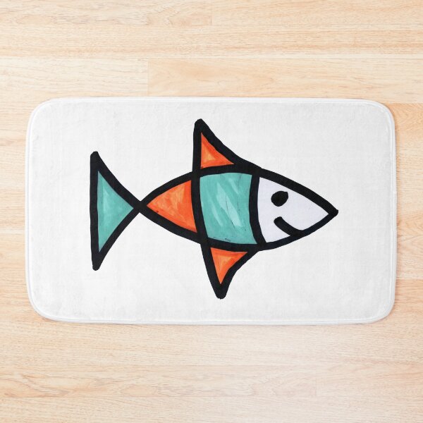 Item preview, Smiling Fish on White Board designed and sold by Istvan Ocztos.