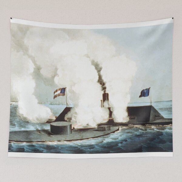 Item preview, Battle Of The Monitor And Merrimack designed and sold by warishellstore.