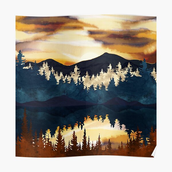 Fall Sunset Poster