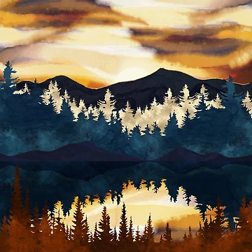 Artwork thumbnail, Fall Sunset by spacefrogdesign
