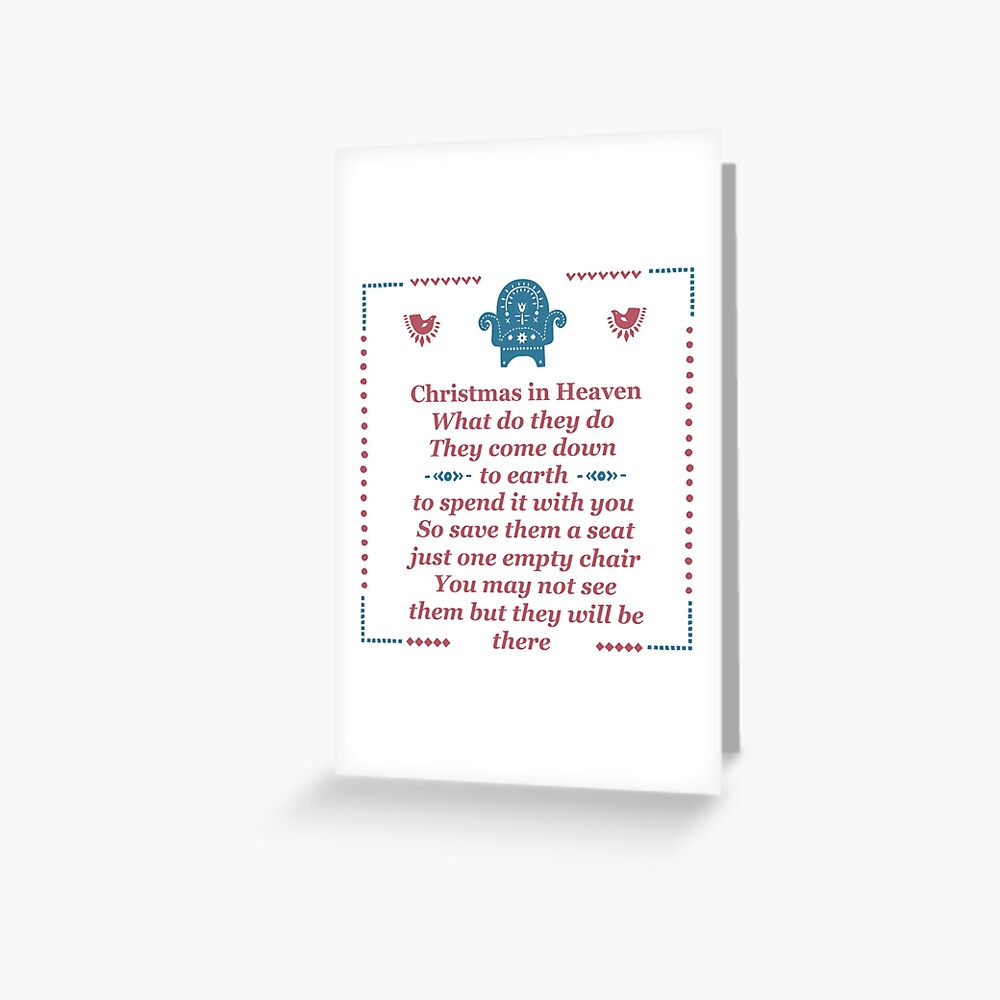 Download Christmas In Heaven Poem Postcard By Coolyule Redbubble PSD Mockup Templates