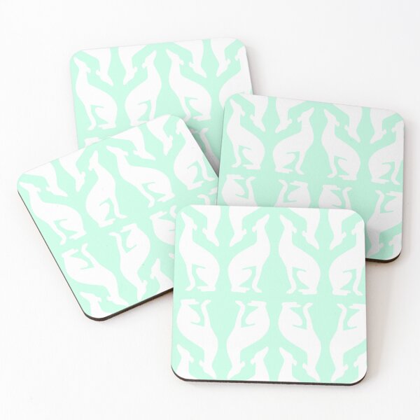 Item preview, Greyhound Pattern: Mint & White designed and sold by HiNoonStudio.
