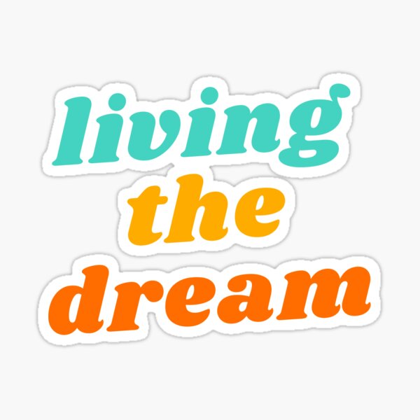 Item preview, Living the Dream Retro Logo designed and sold by Everyday Designs.