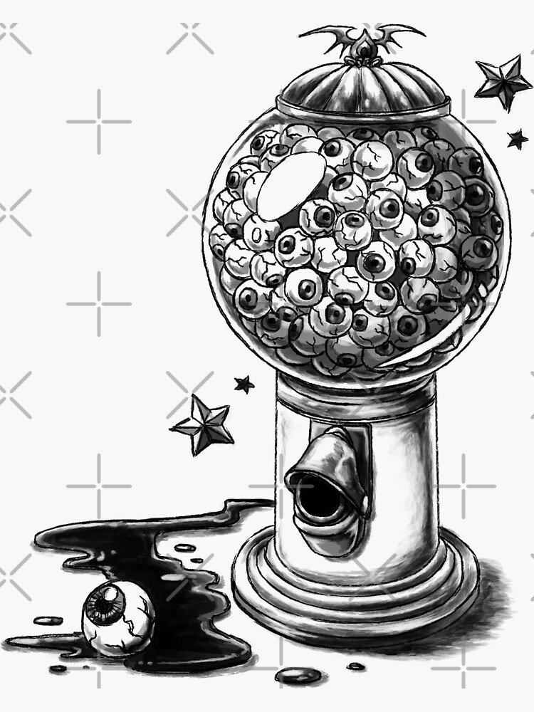 "Covens "Gumball Machine" Tattoo Design" Sticker for Sale by