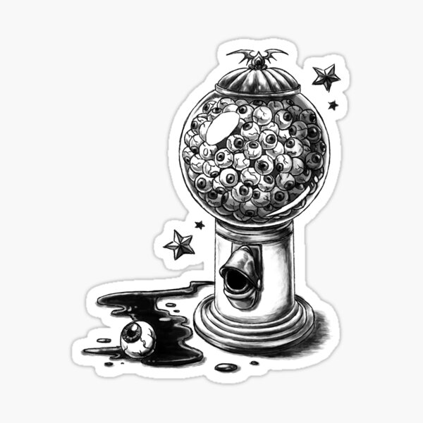 Covens "Gumball Machine" Tattoo Design Sticker