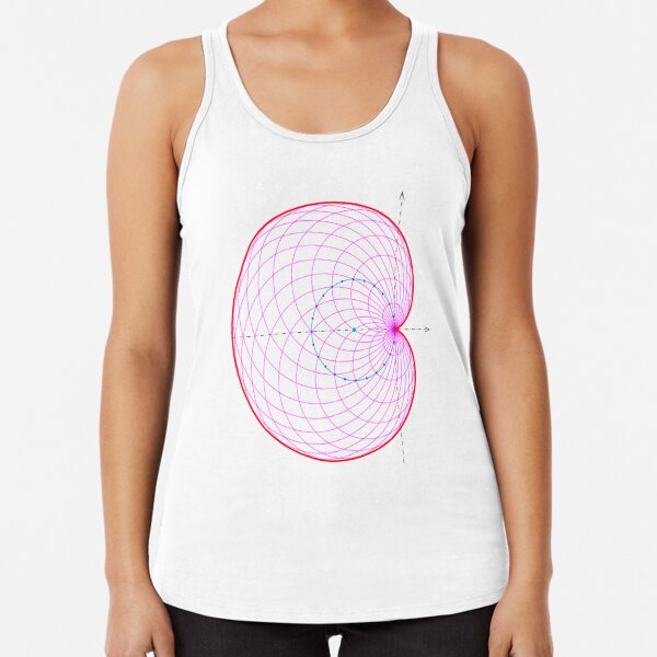 Cardioid as envelope of a pencil of circles Racerback Tank Top