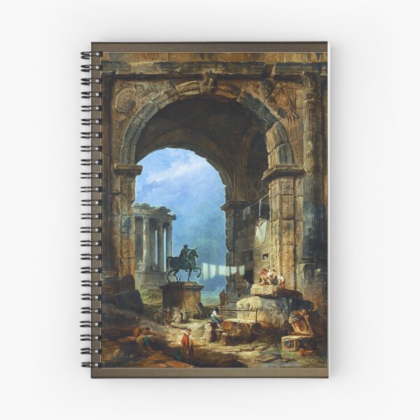 Item preview, Capriccio of Roman Ruins and a Statue of Marcus Aurelius by Hubert Robert designed and sold by Xzendor7 Digital Art Creations.
