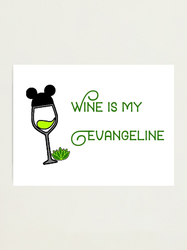 Alternate view of Wine is my Evangeline Photographic Print