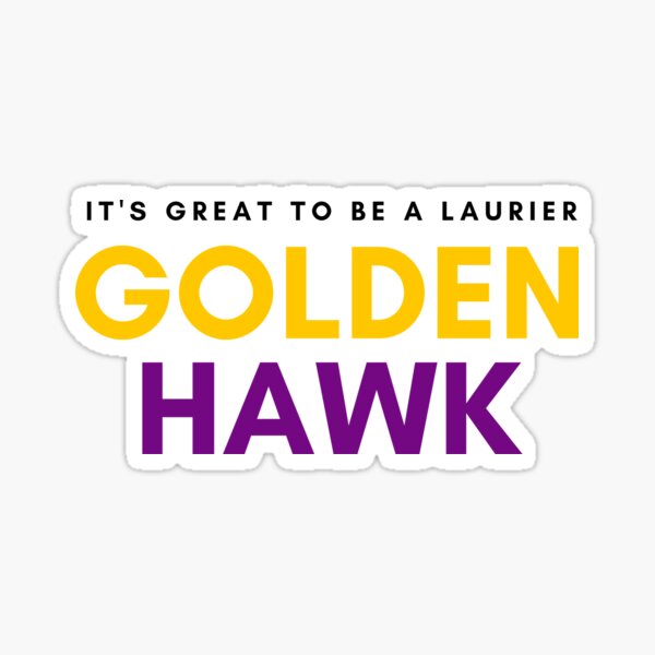 Wilfrid Laurier University Golden Hawk Logo Sticker By Stickel Redbubble