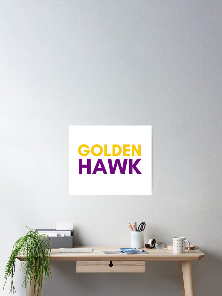 Wilfrid Laurier University Golden Hawk Logo Poster By Stickel Redbubble