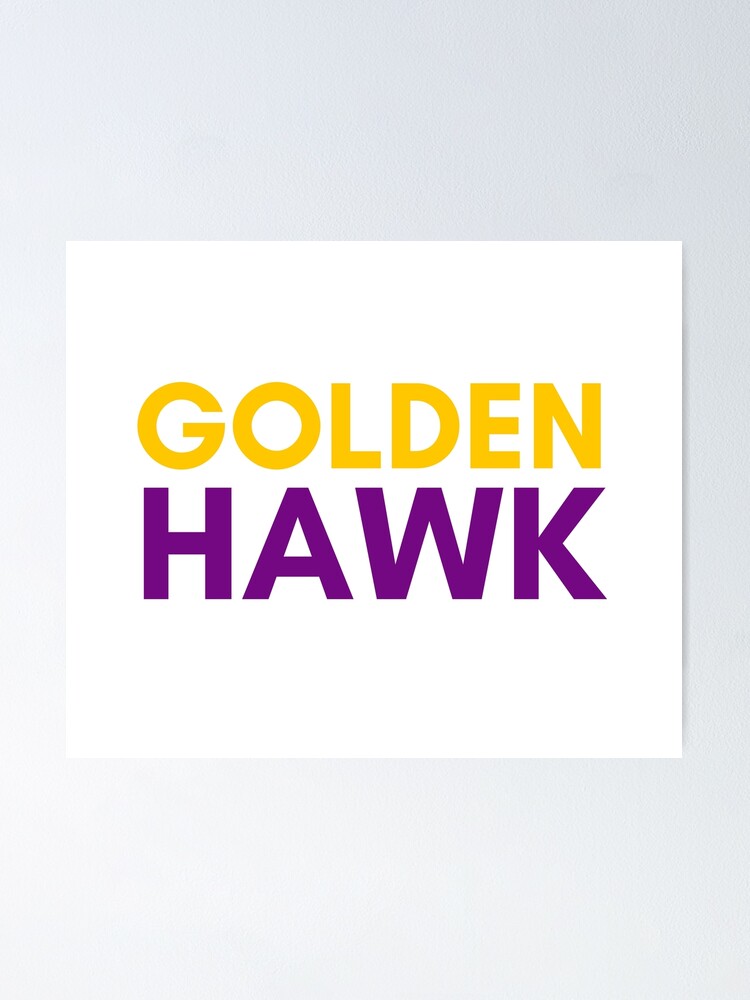 Wilfrid Laurier University Golden Hawk Logo Poster By Stickel Redbubble