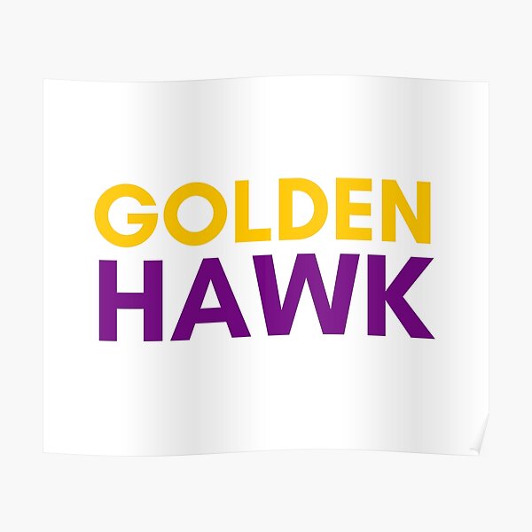 Wilfrid Laurier University Golden Hawk Logo Poster By Stickel Redbubble
