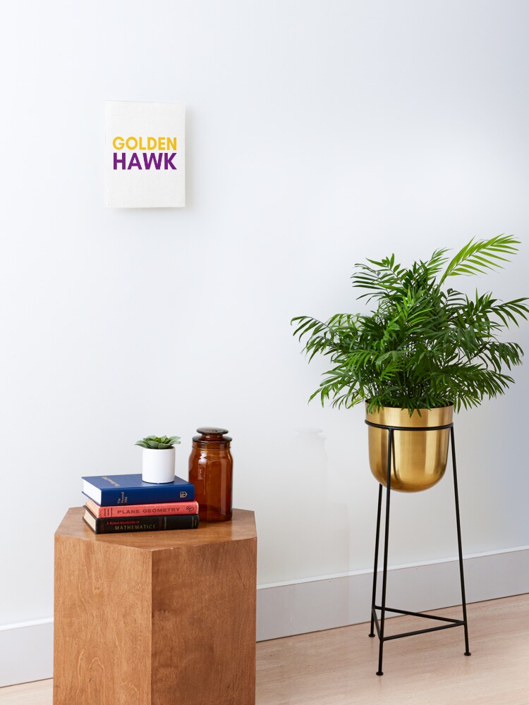 Wilfrid Laurier University Golden Hawk Logo Mounted Print By Stickel Redbubble