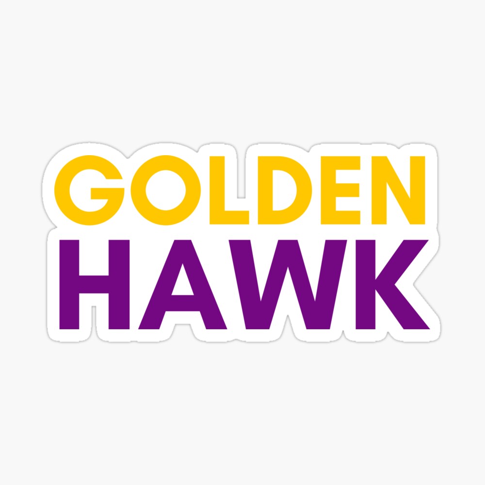 Wilfrid Laurier University Golden Hawk Logo Poster By Stickel Redbubble