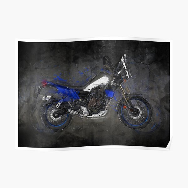 Affiche Yamaha Tenere XTZ T 700 - Bleu Poster