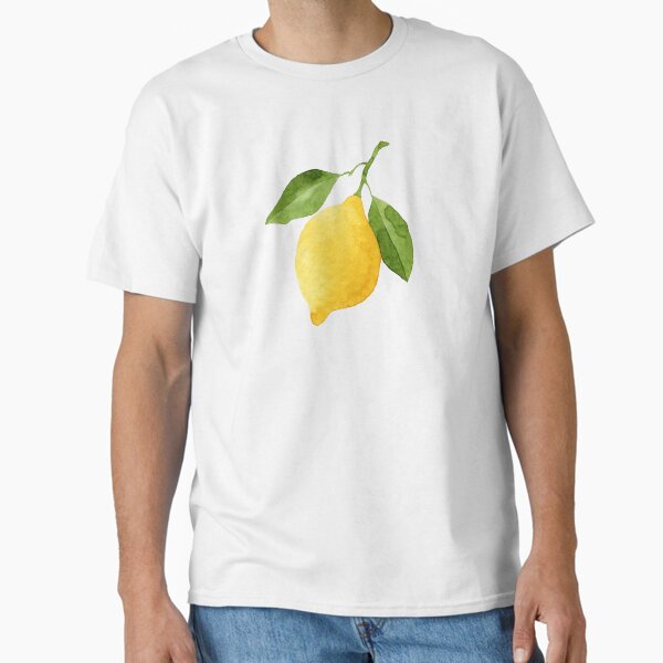 Watercolor Lemon Pattern Classic T-Shirt