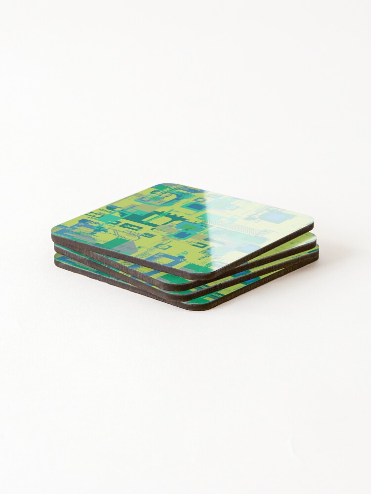 Thumbnail 4 of 5, Coasters (Set of 4), Random Shapes Abstract Pattern designed and sold by lyle58.