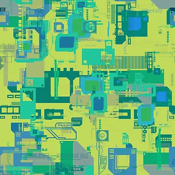 Artwork thumbnail, Random Shapes Abstract Pattern by Lyle Hatch