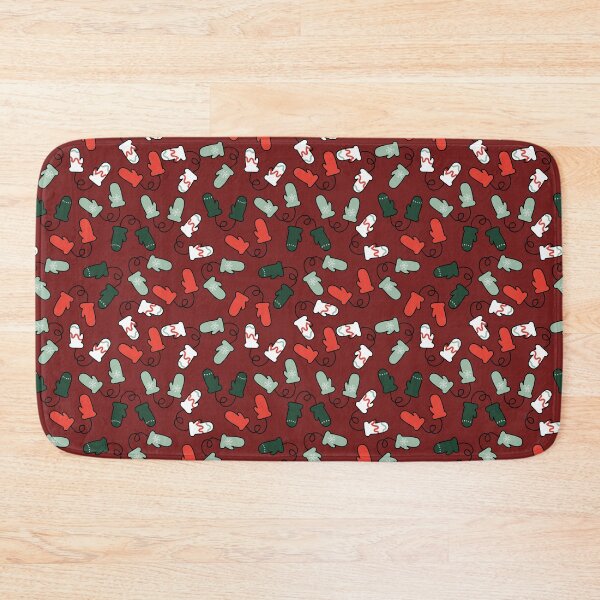 Item preview, Festive Christmas Holiday Mittens Seamless Repeating pattern in traditional Christmas colors designed and sold by mkopka.