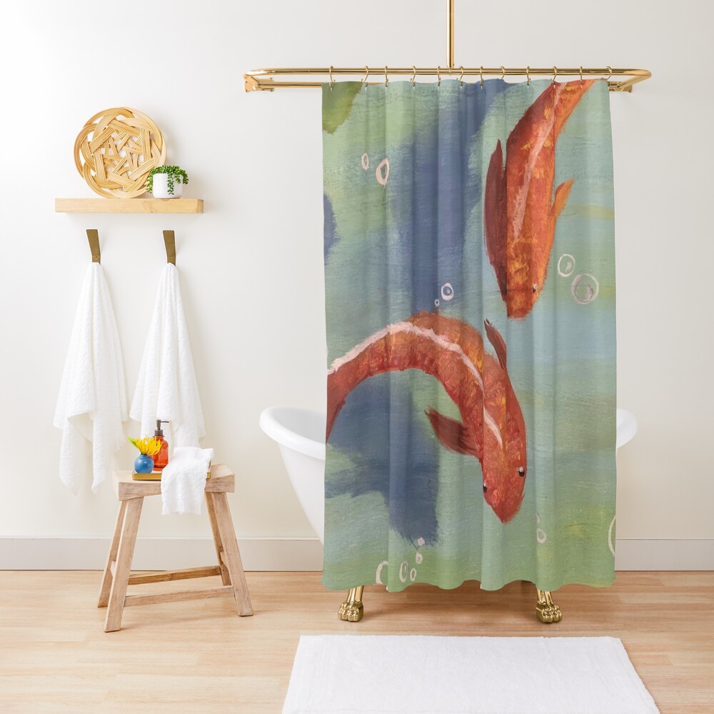 "Koi Pond" Shower Curtain for Sale by Redbubble