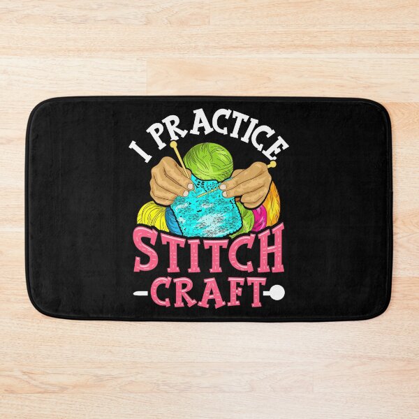Item preview, I Practice Stitch Craft Funny Cross Stitching Pun designed and sold by perfectpresents.